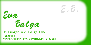 eva balga business card