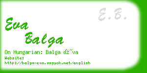 eva balga business card